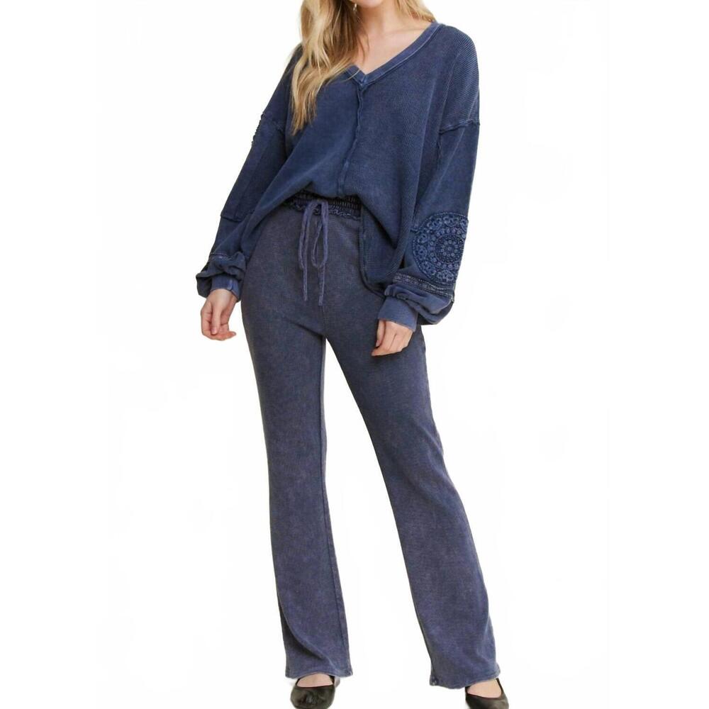 NEW J. HER women's sail away top in navy blue